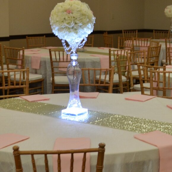 Glamour Glitz Sequin Table Runner - Ivory - Picture 1 of 2